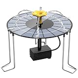 AISITIN 4W Solar Springbrunnen für Außen mit 1500 mAh Akku, Solarbrunnen für Draussen mit Halterung, um Spritzwasser zu verhindern Solar Teichpumpe Wasserpumpe für Garten, Vogel-Bad, DIY Wasserspiel
