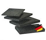 BAUHELD Terrassenpads 90x60x 8mm [20 Stück] Hochwertige Bautenschutzmatte aus Gummi-Granulat [Made in Germany] Als Unterleg-Platten für Terrassenfliesen, WPC Terrassen-Dielen, Stelzlager, Balkon