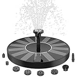 AISITIN Solar Springbrunnen, Update Solar Teichpumpe mit 6 Effekte Solar Wasserpumpe Solar schwimmender Fontäne Pumpe für Gartenteich Oder Springbrunnen Vogeltränke Fischbecken