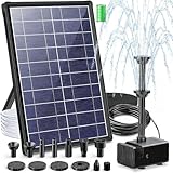 Billing Solar Springbrunnen für außen mit 3600mAh Akku, 7,5 W Solarbrunnen für Draussen, 10 Düse Schwimmende Teichpumpe Solar mit Filter für Gartenteich Wasserspiel Vogelbad Koiteich Biotopteich