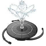 AISITIN 3.5W Solar Springbrunnen für Außen, Solar Teichpumpe Upgrade, Runden Solarbrunnen mit 12 Fontänenstile für Gartenteich,Vogelbad,DIY Wasserspiel,Fisch Tank