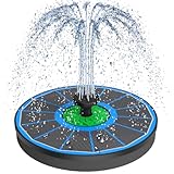 SZMP Solar Springbrunnen für Außen 2025 Neue, 3.5W Glas Solar Teichpumpe mit 8 Düsen & 4 Fixe Rohre Solar Wasserpumpe Solar schwimmender Fontäne Pumpe für Gartenteich Oder Springbrunnen Vogel-Bad