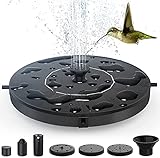 Solar Springbrunnen für außen, THEGUS Solarbrunnen für den Garten, Springbrunnen Solar Teichpumpe mit 6 Düsen, 1.4W Solarspringbrunnen für Aussen, Teiche, Gartendekoration, Vogel-Bad, Fisch-Behälter