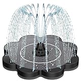 SZMP Solar Springbrunnen 3.5 Watt, 2025 Upgrade Glas Solarpanel Solar Teichpumpe mit 8 Düsen & 4 Fixe Rohre Solar Wasserpumpe Solar Schwimmender Fontäne Pumpe für Garten, Teich, DIY Wasserspiel