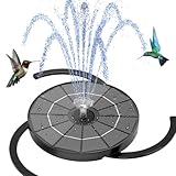 AISITIN Solar Springbrunnen für Außen 3,5W,Solarbrunnen für Draussen mit 4 Sprüh Effekten, Solar Teichpumpe mit 3 Versenkbaren Halterungen,Solar Schwimmender Fontäne Pumpe für Garten,Vogel-Bad,Teich