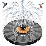 SZMP Solar Springbrunnen für Außen, 2026 Upgrade Solar Teichpumpe, Solarbrunnen für Draussen mit 8 Düsen & 4 Fixe Rohre Solar Wasserpumpe Solar Schwimmender Fontäne Pumpe für Garten, Teich, Vogel-Bad