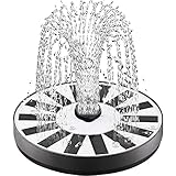 Springbrunnen Solar für Außen Klein, SZMP Solar Teichpumpe mit 7 Düsen & 4 Fixe Rohre Solar Wasserpumpe Solar schwimmender Fontäne Pumpe für Gartenteich Oder Springbrunnen Vogel-Bad Fisch Behälter