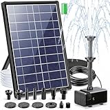 Billing Solar Springbrunnen für außen mit 3600mAh Akku, 7,5 W Solarbrunnen für Draussen, 10 Düse Schwimmende Teichpumpe Solar mit Filter für Gartenteich Wasserspiel Vogelbad Koiteich Biotopteich