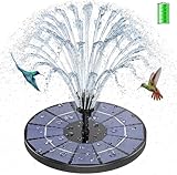 AISITIN 3,5W Solar Springbrunnen Solar Teichpumpe mit Solar Panel Eingebaute Batterie Wasserpumpe Solar Schwimmender Fontäne Pumpe mit 6 Fontänenstile für Garten, Vogel-Bad,Teich,Fisch-Behälter