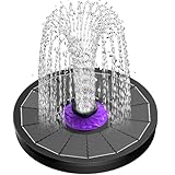 SZMP Solar Springbrunnen für außen 3.5W, 2025 Upgrade Solarbrunnen Teichpumpe Solar mit 8 Effekte, Solar Wasserpumpe Solar schwimmender Fontäne Pumpe für Garten, Vogel-Bad, Teich, Fisch-Behälter